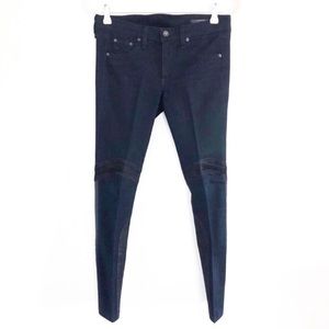 RAG & BONE Leather Jodhpur Black Jeans 27